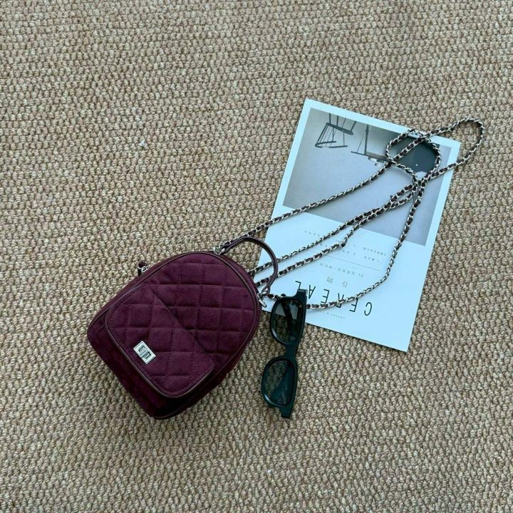 TROUVAILLE韓國直郵㊣女士新款休閑熱賣時尚單肩斜跨包絨面革TROUVAILLE單肩/斜跨包圖色3