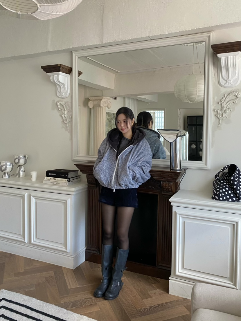 OUPPT東大門㊣實拍女士新品25秋冬休閑職業熱賣推薦夾克雙面OUPPT夾克