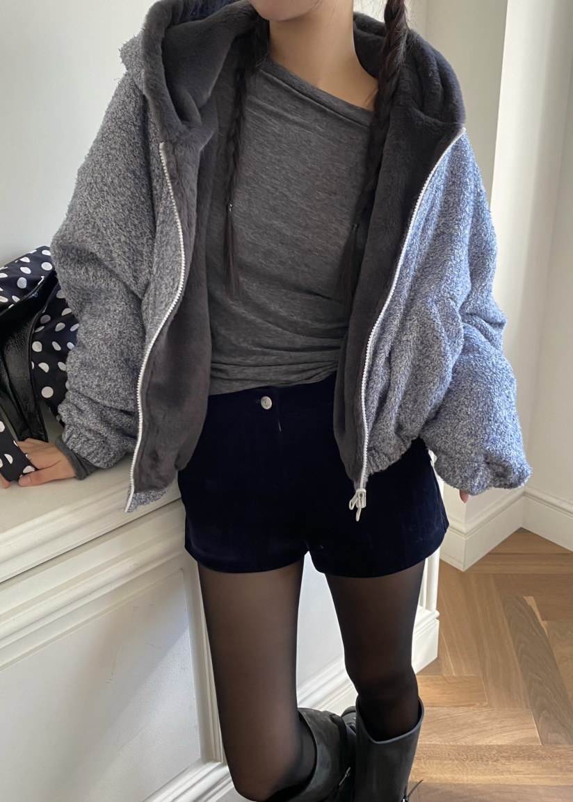 OUPPT東大門㊣實拍女士新品25秋冬休閑職業熱賣推薦夾克雙面OUPPT夾克圖色1