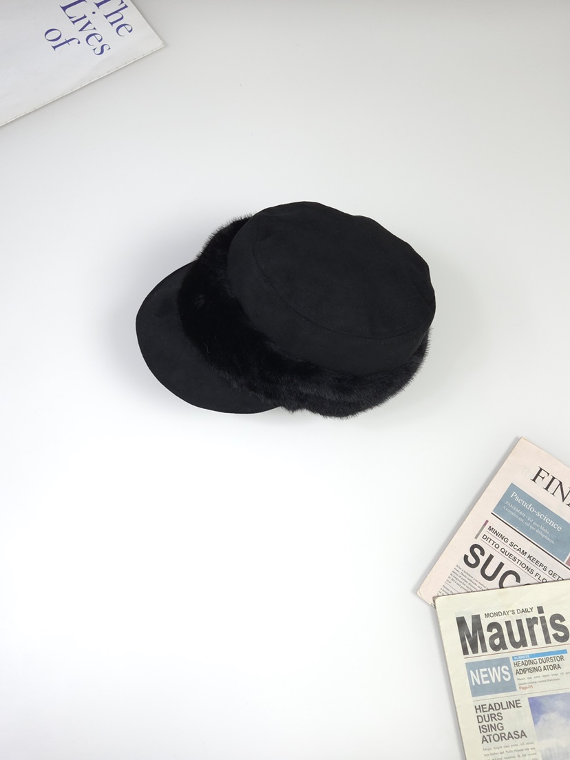 THE HAT-P韓國直郵㊣女裝新款人氣25秋冬時尚熱賣帽子毛皮THE HAT帽子圖色2