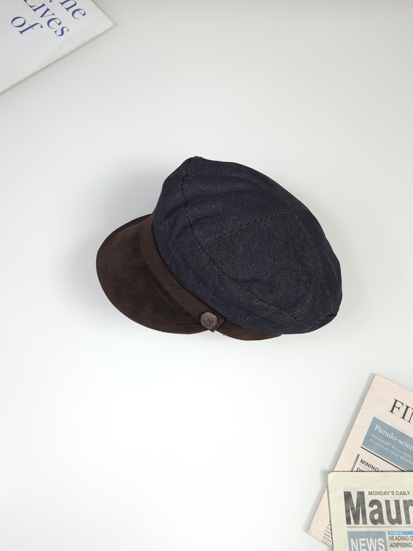 THE HAT-P韓國直郵㊣女裝新款人氣職業休閑推薦熱賣帽子紐扣THE HAT帽子圖色1