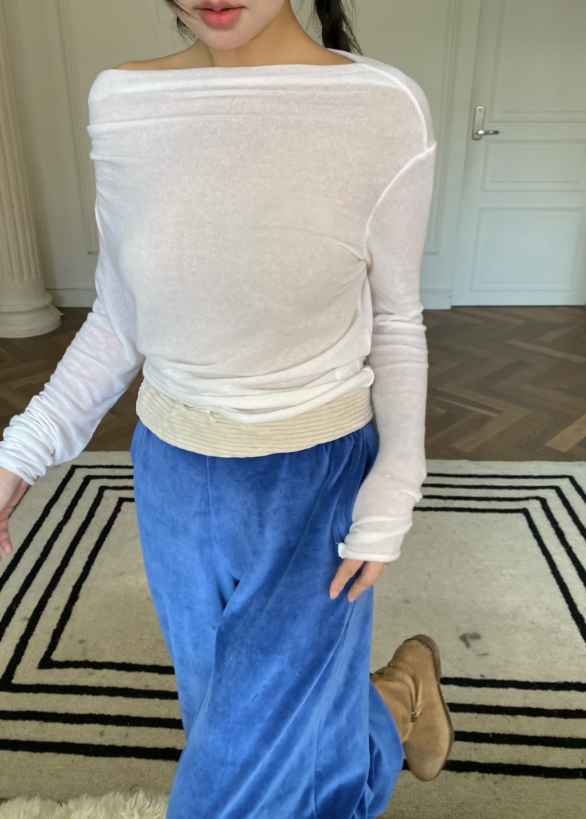 OUPPT東大門㊣代購女裝新款推薦職業休閑人氣25秋冬長袖T恤OUPPT長袖T恤