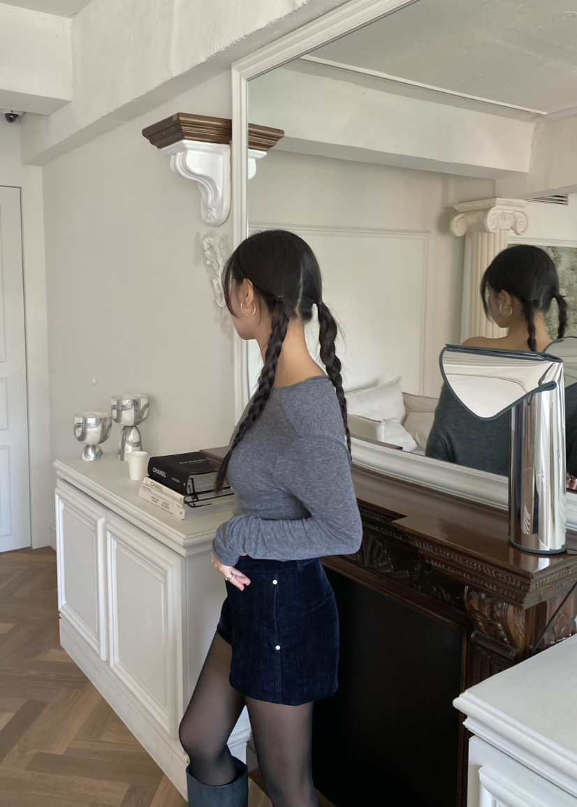 OUPPT東大門㊣代購女裝新款推薦職業休閑人氣25秋冬長袖T恤OUPPT長袖T恤