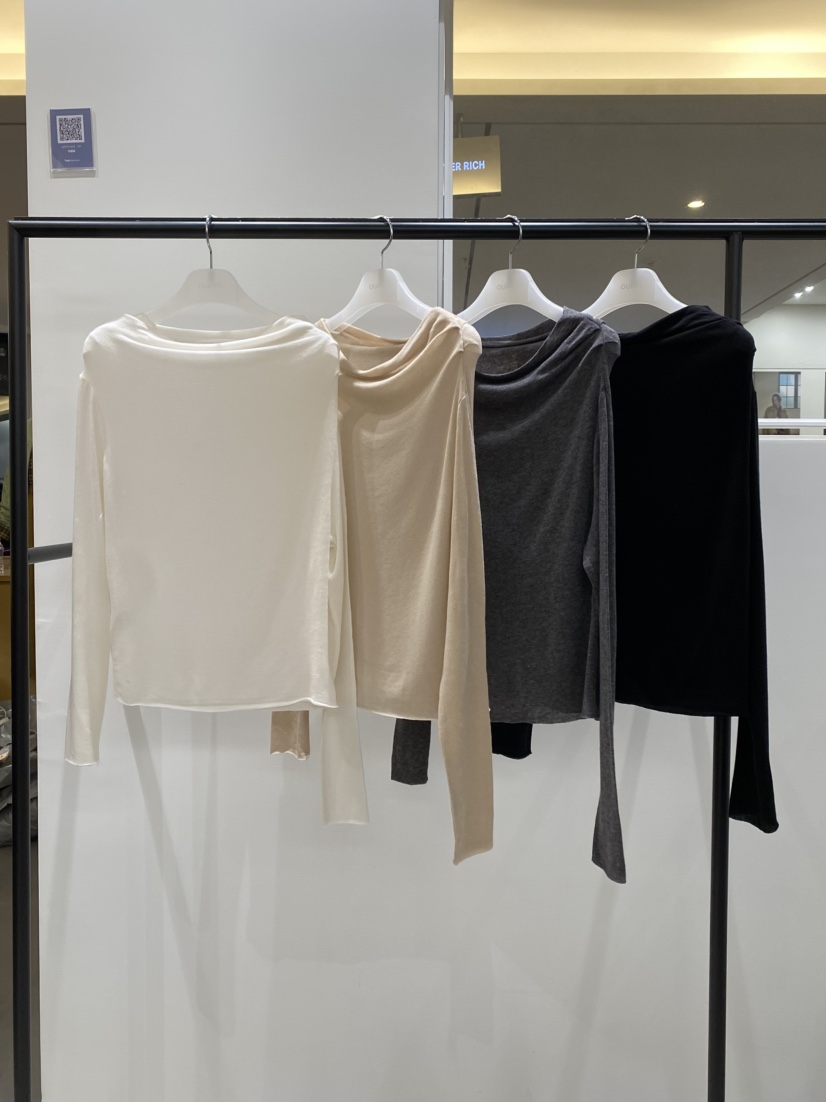 OUPPT東大門㊣代購女裝新款推薦職業休閑人氣25秋冬長袖T恤OUPPT長袖T恤