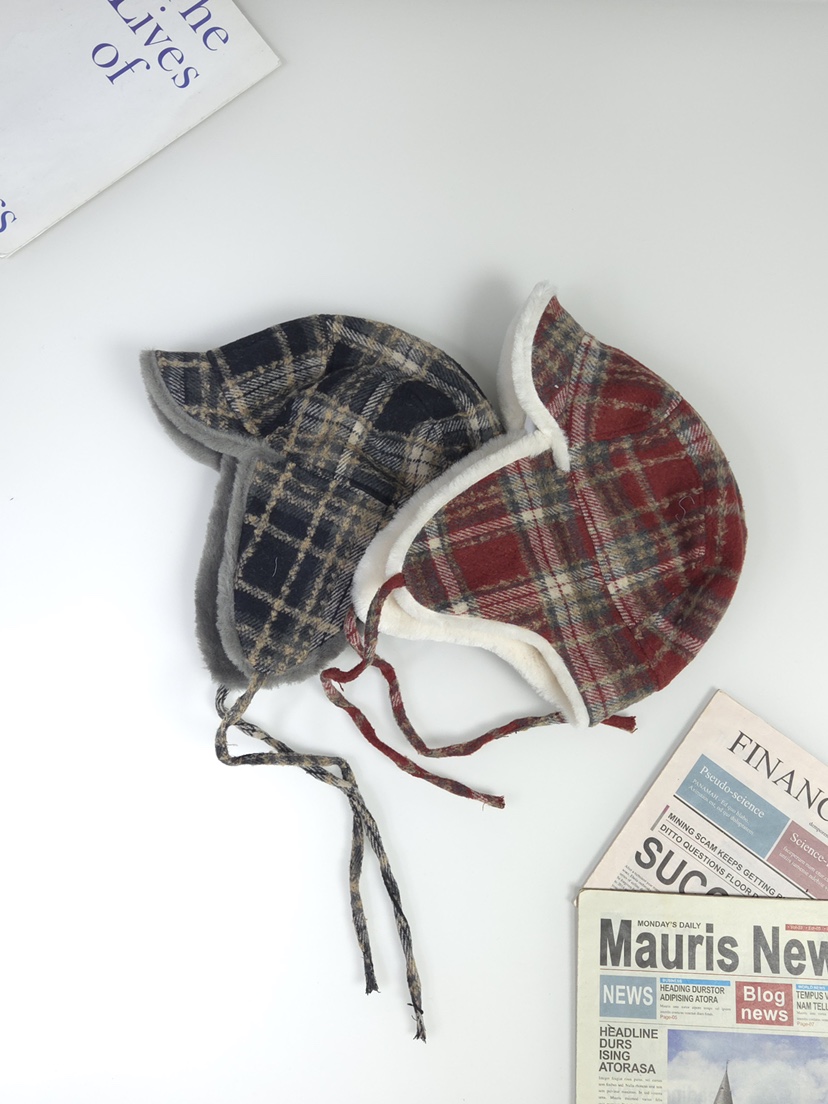 THE HAT-P東大門㊣代購女裝新款職業25秋冬休閑推薦帽子格子THE HAT帽子