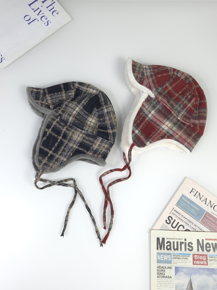 THE HAT-P東大門㊣代購女裝新款職業25秋冬休閑推薦帽子格子THE HAT帽子