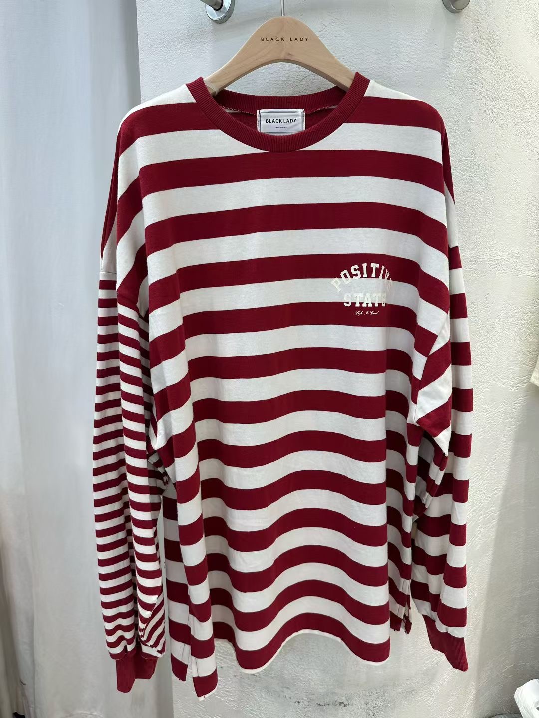 BLACK LADY韓國代購㊣女士新品25秋冬推薦熱賣時尚長袖T恤BLACK LADY長袖T恤圖色3