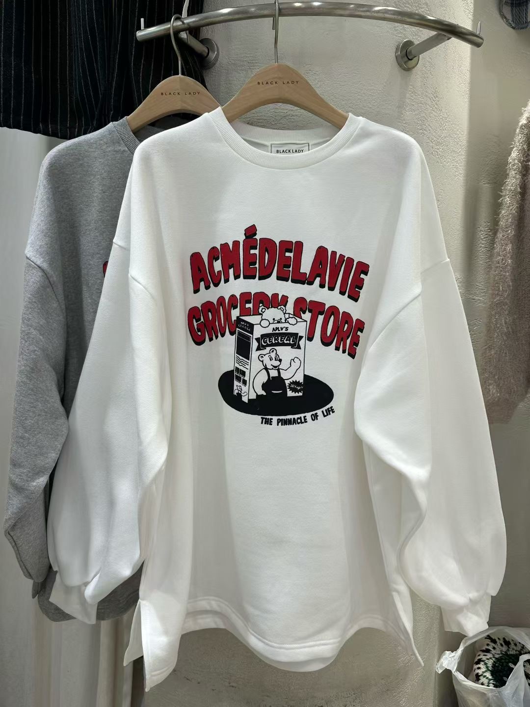 BLACK LADY東大門㊣直郵女士新款職業熱賣推薦時尚長袖T恤BLACK LADY長袖T恤圖色1左一色