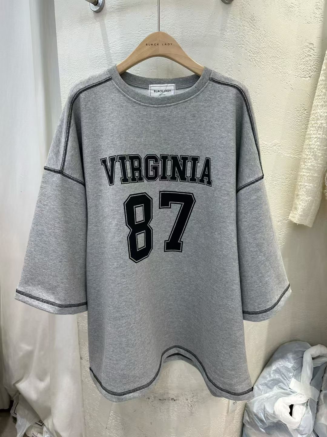 BLACK LADY東大門㊣實拍女士新款職業25秋冬人氣熱賣時尚T恤BLACK LADYT恤圖色2