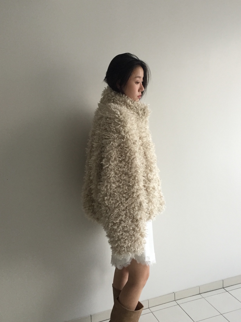 LOVE MOMENT韓國直郵㊣女士新款時尚人氣熱賣25秋冬夾克羊駝毛LOVE MOMENT夾克