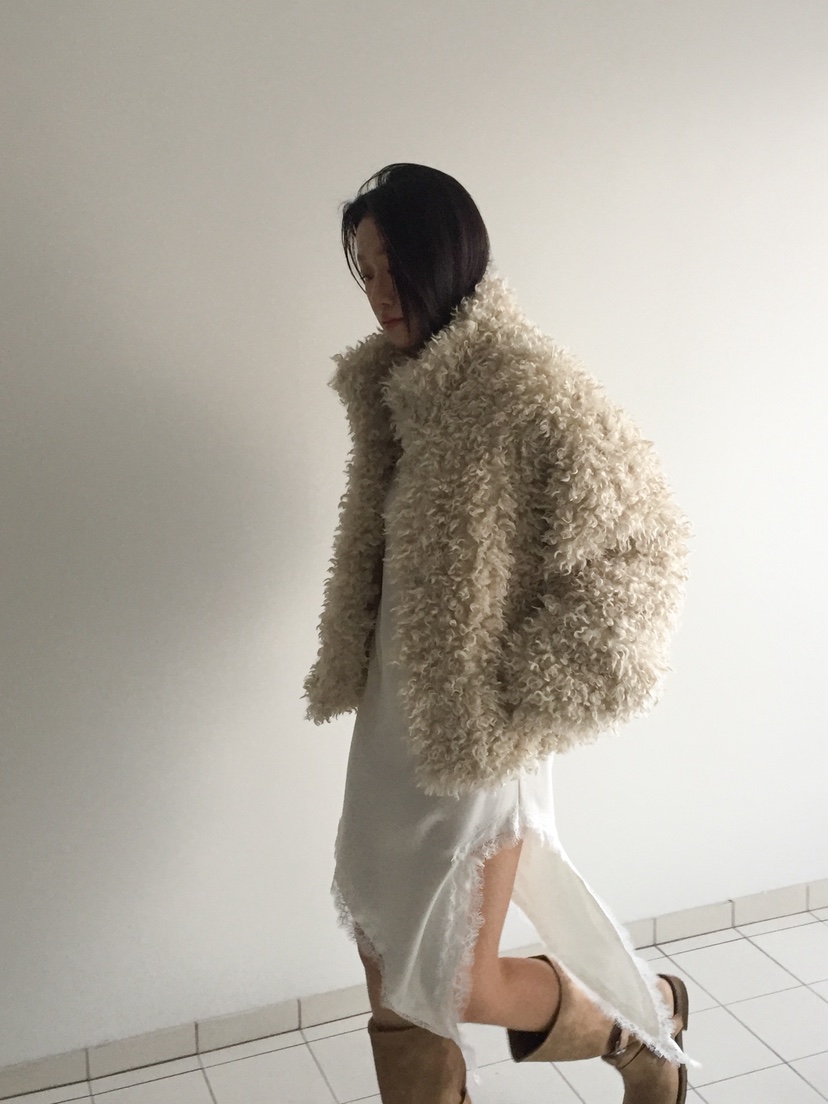 LOVE MOMENT韓國直郵㊣女士新款時尚人氣熱賣25秋冬夾克羊駝毛LOVE MOMENT夾克