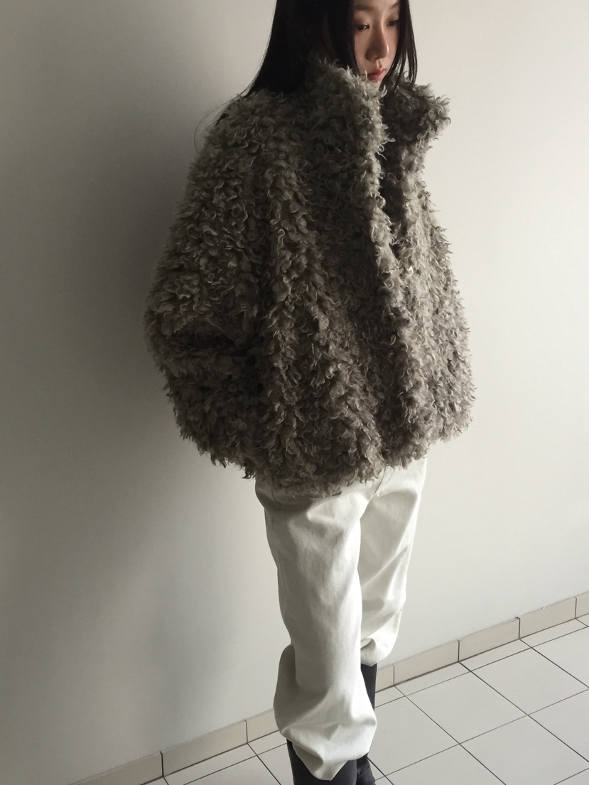 LOVE MOMENT韓國直郵㊣女士新款時尚人氣熱賣25秋冬夾克羊駝毛LOVE MOMENT夾克