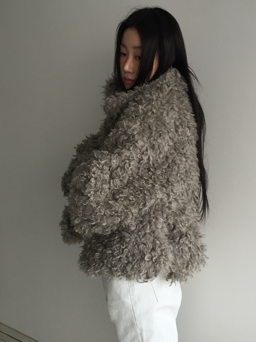 LOVE MOMENT韓國直郵㊣女士新款時尚人氣熱賣25秋冬夾克羊駝毛LOVE MOMENT夾克