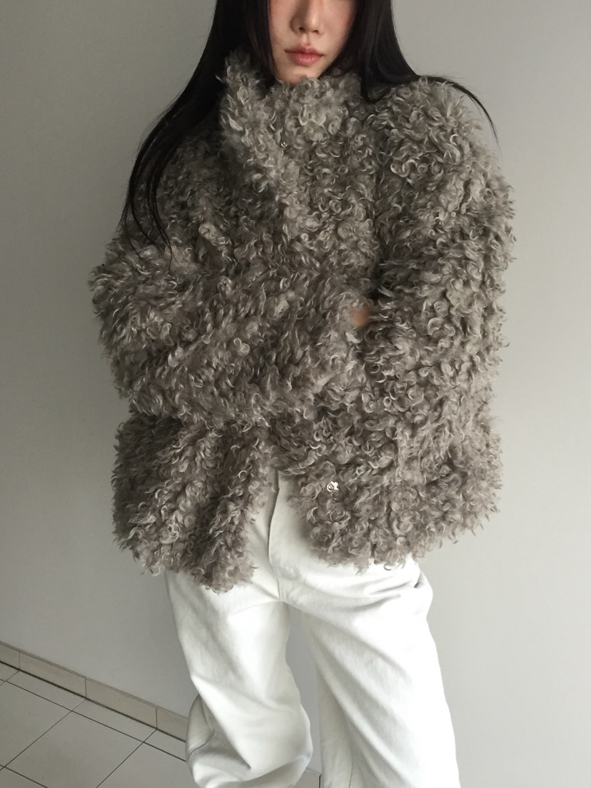 LOVE MOMENT韓國直郵㊣女士新款時尚人氣熱賣25秋冬夾克羊駝毛LOVE MOMENT夾克