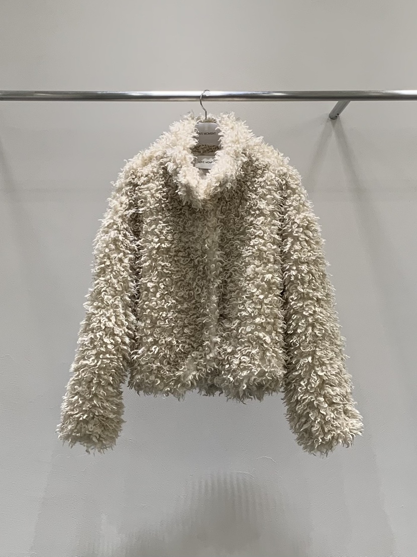 LOVE MOMENT韓國直郵㊣女士新款時尚人氣熱賣25秋冬夾克羊駝毛LOVE MOMENT夾克圖色1