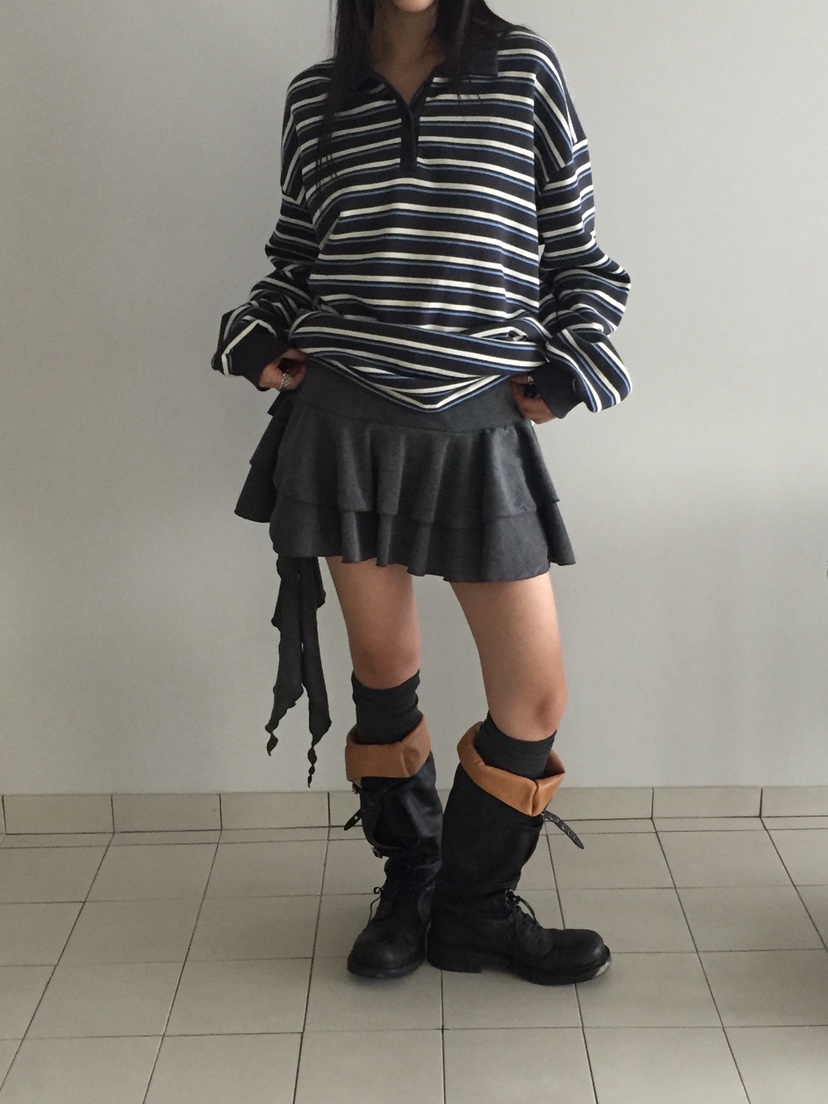 LOVE MOMENT韓國直郵㊣女士新款休閑推薦25秋冬裙褲荷葉邊LOVE MOMENT裙褲