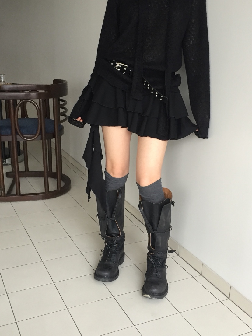 LOVE MOMENT韓國直郵㊣女士新款休閑推薦25秋冬裙褲荷葉邊LOVE MOMENT裙褲