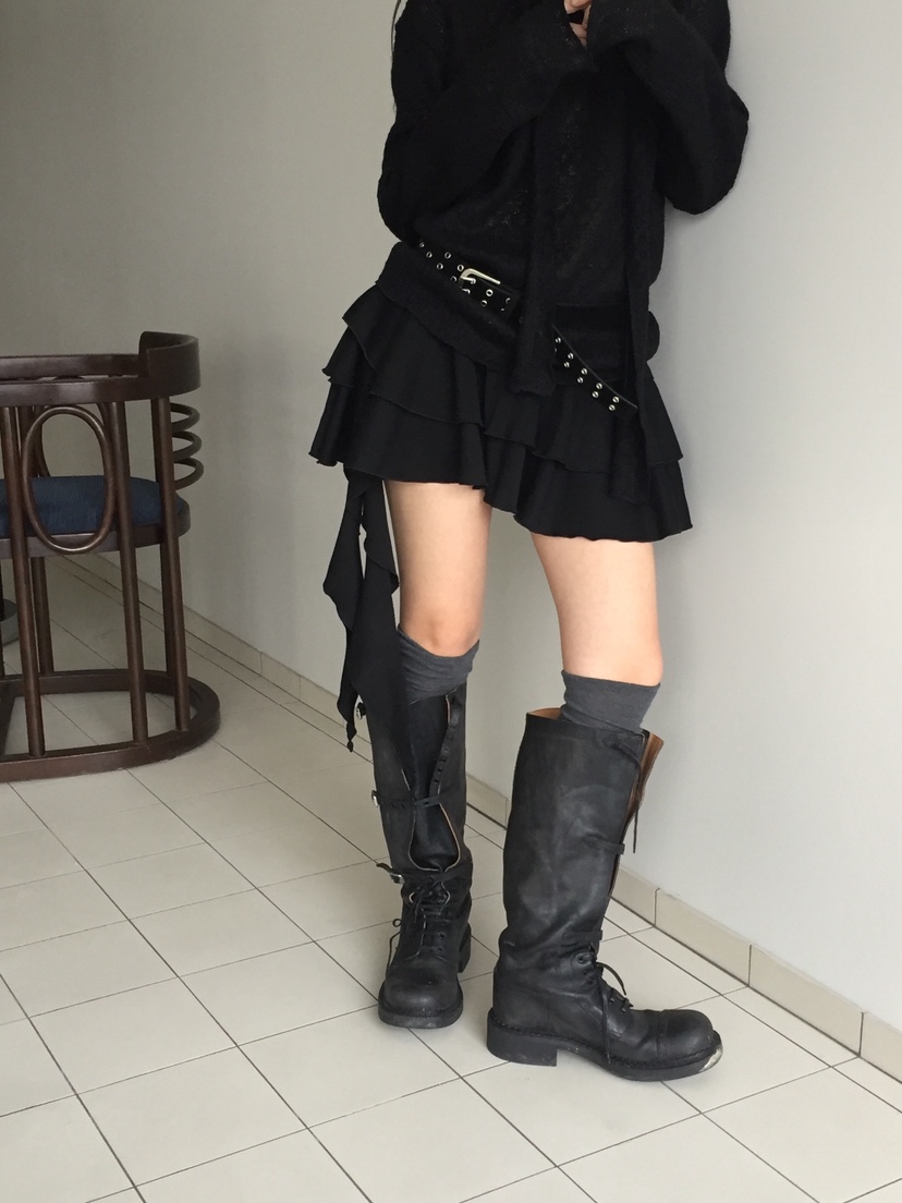 LOVE MOMENT韓國直郵㊣女士新款休閑推薦25秋冬裙褲荷葉邊LOVE MOMENT裙褲