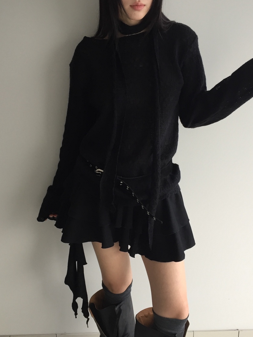 LOVE MOMENT韓國直郵㊣女士新款休閑推薦25秋冬裙褲荷葉邊LOVE MOMENT裙褲