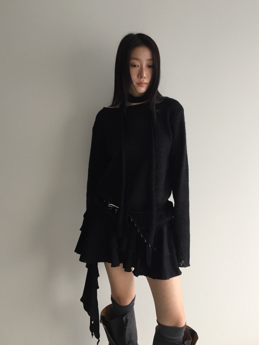 LOVE MOMENT韓國直郵㊣女士新款休閑推薦25秋冬裙褲荷葉邊LOVE MOMENT裙褲