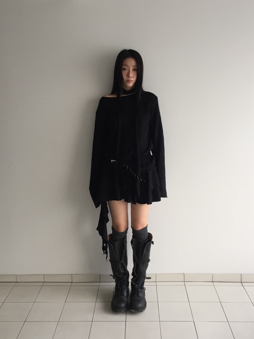 LOVE MOMENT韓國直郵㊣女士新款休閑推薦25秋冬裙褲荷葉邊LOVE MOMENT裙褲