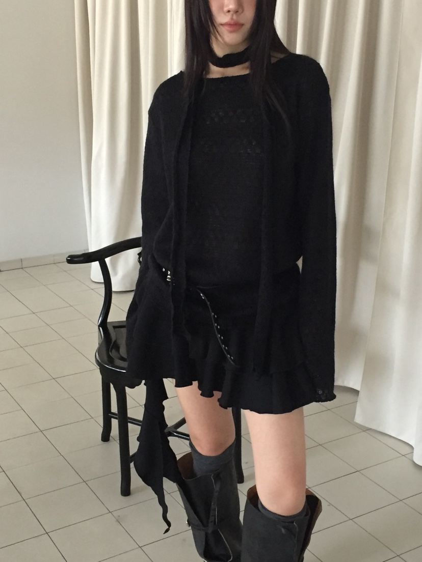 LOVE MOMENT韓國直郵㊣女士新款休閑推薦25秋冬裙褲荷葉邊LOVE MOMENT裙褲