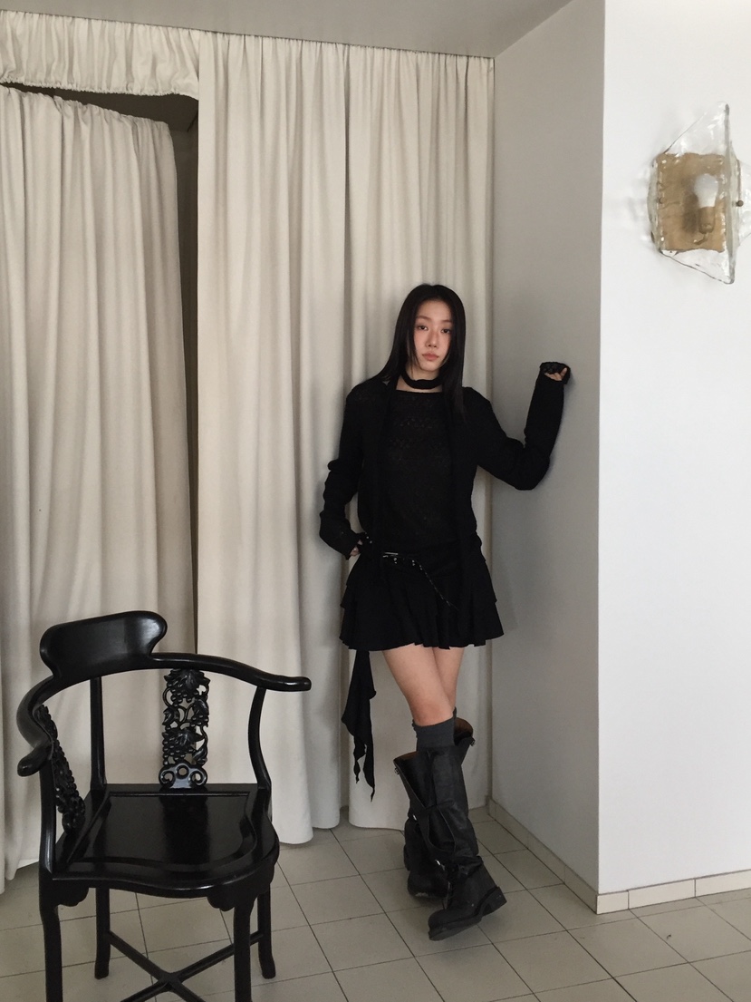 LOVE MOMENT韓國直郵㊣女士新款休閑推薦25秋冬裙褲荷葉邊LOVE MOMENT裙褲