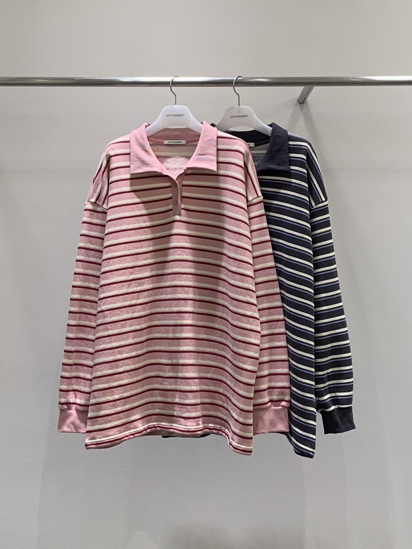 LOVE MOMENT韓國代購㊣女裝新款推薦時尚25秋冬休閑長袖T恤LOVE MOMENT長袖T恤