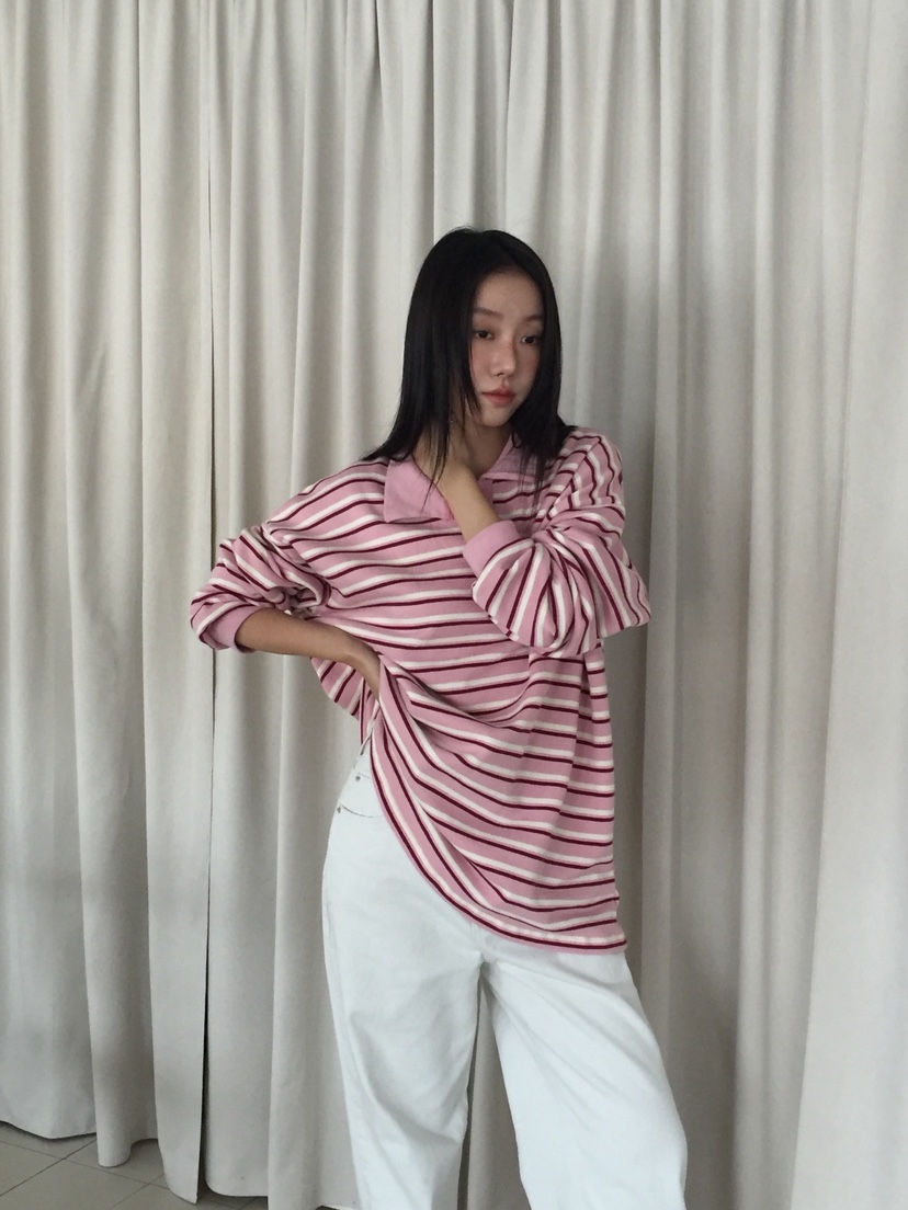 LOVE MOMENT韓國代購㊣女裝新款推薦時尚25秋冬休閑長袖T恤LOVE MOMENT長袖T恤