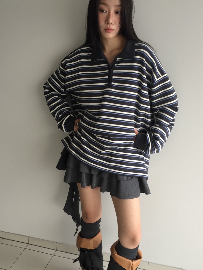 LOVE MOMENT韓國代購㊣女裝新款推薦時尚25秋冬休閑長袖T恤LOVE MOMENT長袖T恤