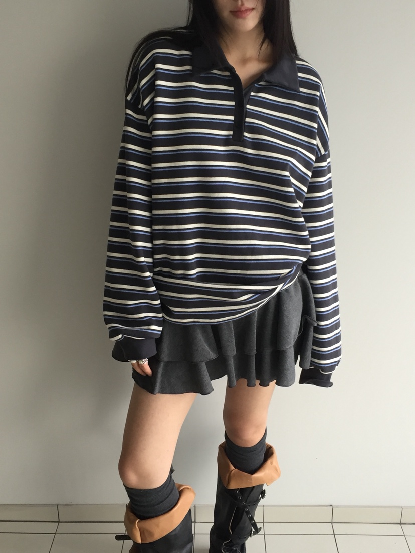 LOVE MOMENT韓國代購㊣女裝新款推薦時尚25秋冬休閑長袖T恤LOVE MOMENT長袖T恤