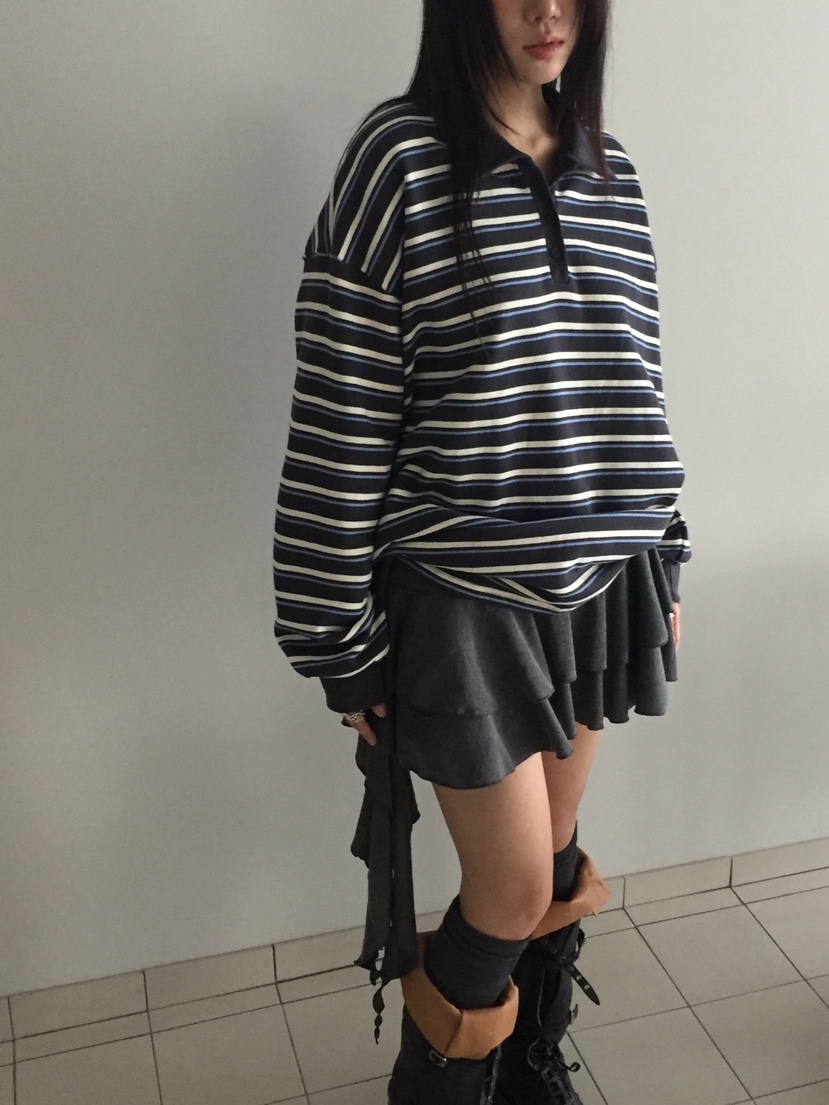 LOVE MOMENT韓國代購㊣女裝新款推薦時尚25秋冬休閑長袖T恤LOVE MOMENT長袖T恤