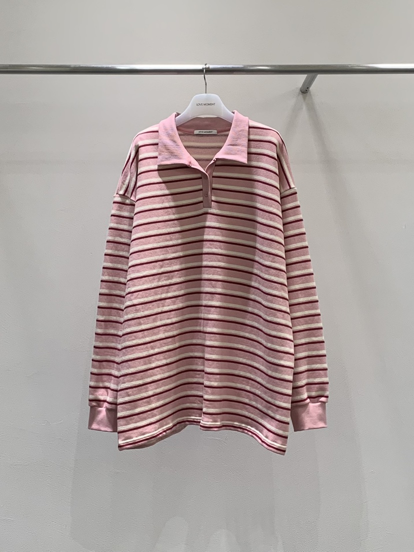 LOVE MOMENT韓國代購㊣女裝新款推薦時尚25秋冬休閑長袖T恤LOVE MOMENT長袖T恤圖色1