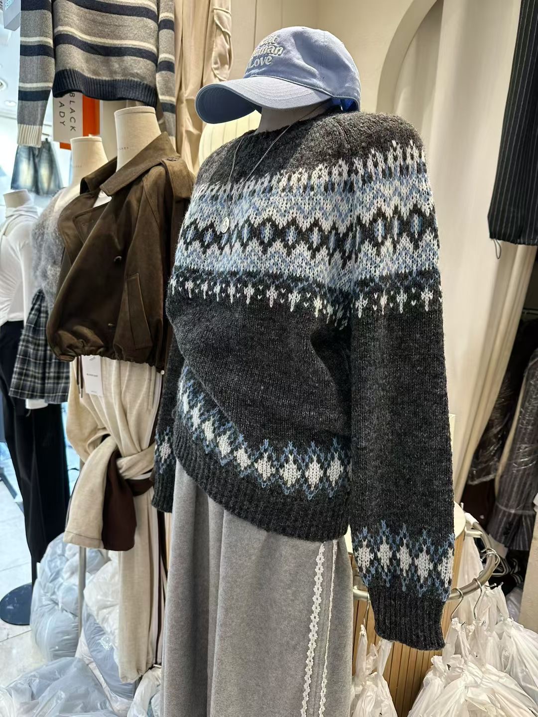 BLACK LADY韓國直郵㊣女裝新款25秋冬時尚職業熱賣休閑毛衣BLACK LADY毛衣