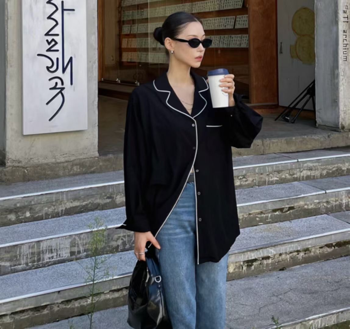 BLACK LADY韓國代購㊣女裝新款職業25秋冬推薦人氣襯衫蕾絲衫BLACK LADY襯衫/蕾絲衫