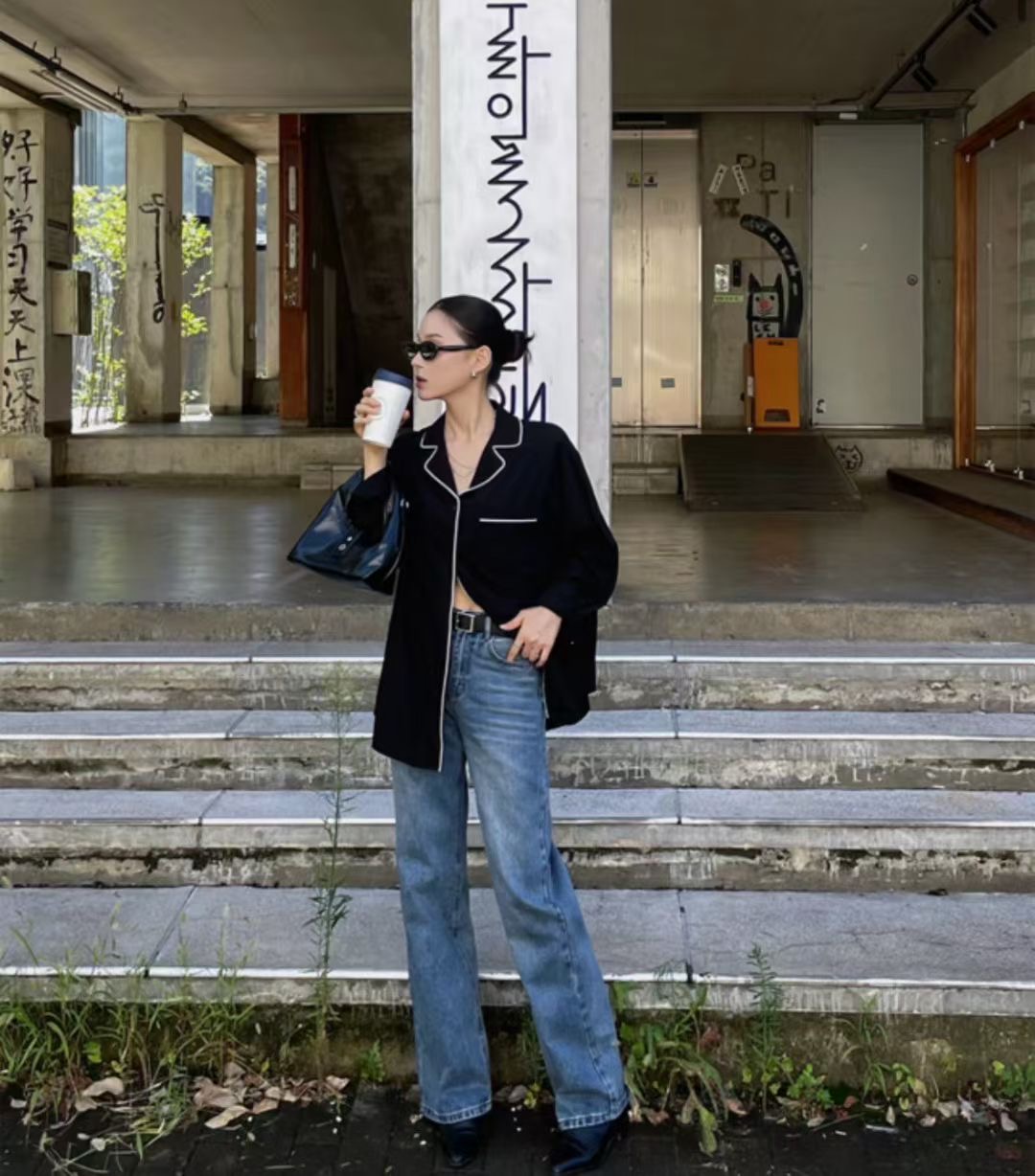 BLACK LADY韓國代購㊣女裝新款職業25秋冬推薦人氣襯衫蕾絲衫BLACK LADY襯衫/蕾絲衫