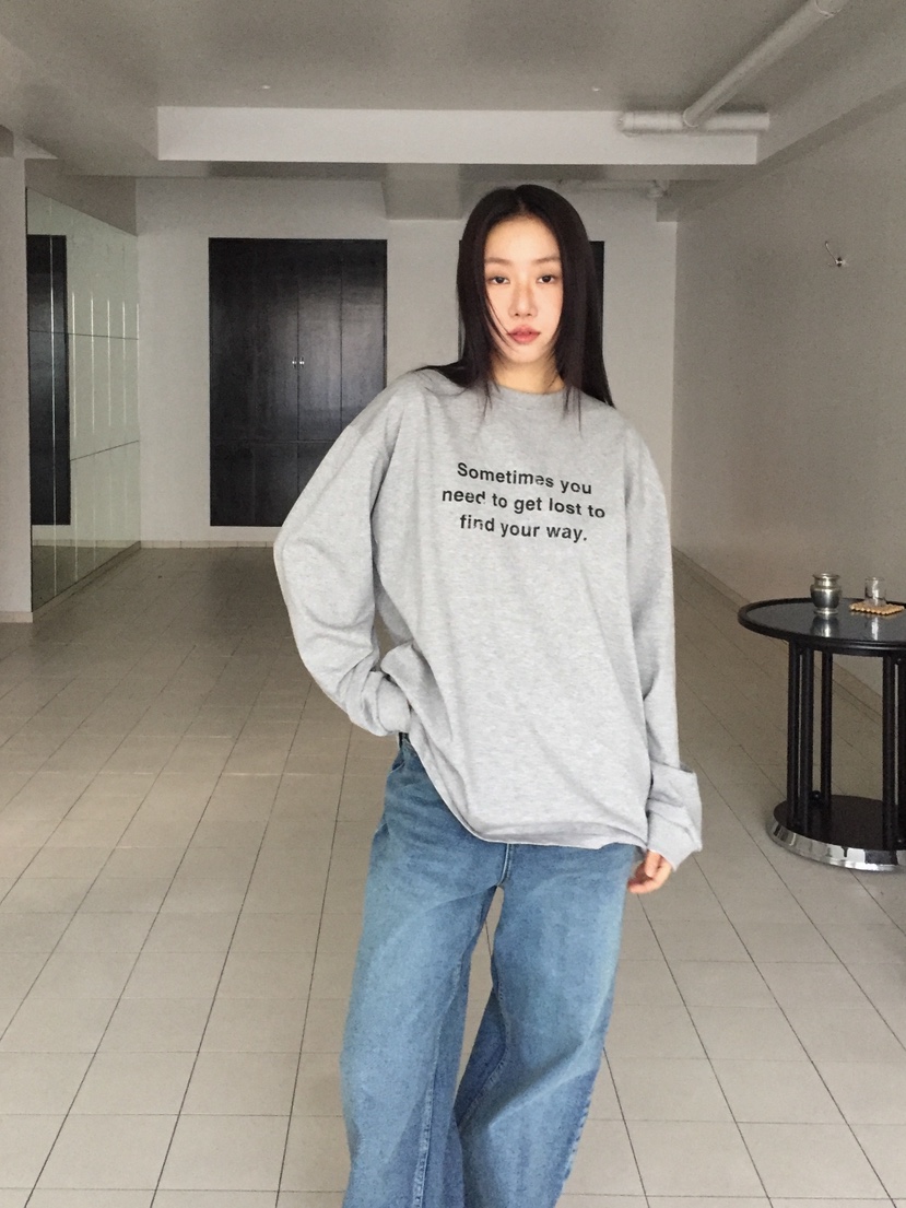 LOVE MOMENT東大門㊣實拍女裝新品休閑熱賣人氣推薦長袖T恤LOVE MOMENT長袖T恤