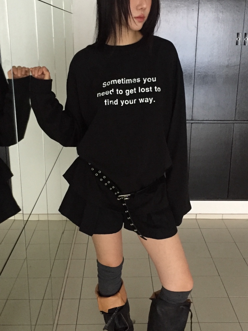 LOVE MOMENT東大門㊣實拍女裝新品休閑熱賣人氣推薦長袖T恤LOVE MOMENT長袖T恤