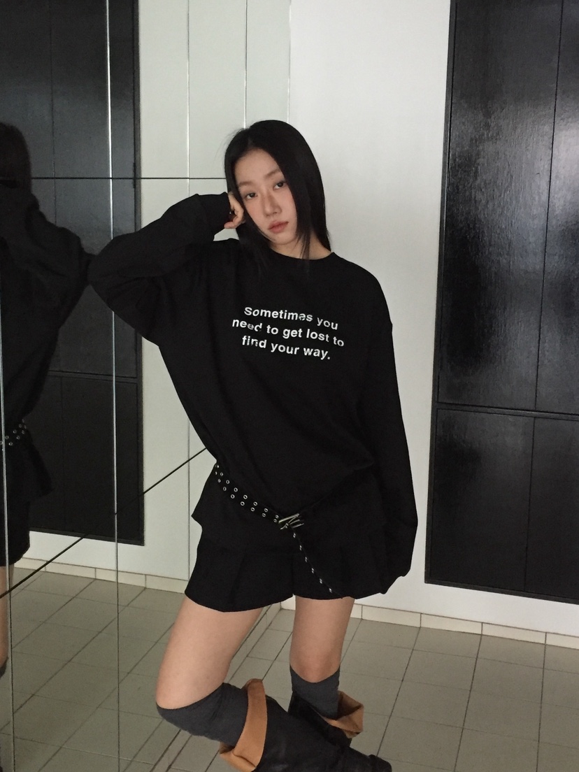 LOVE MOMENT東大門㊣實拍女裝新品休閑熱賣人氣推薦長袖T恤LOVE MOMENT長袖T恤