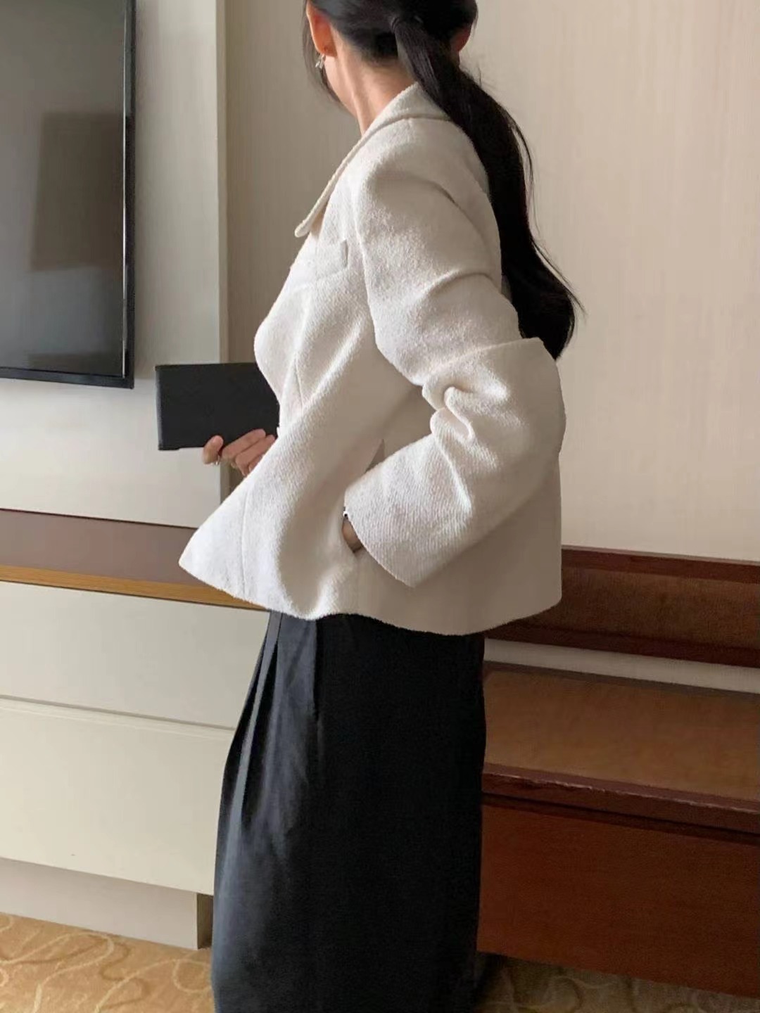 FLUTTER東大門㊣直郵女士新款職業人氣熱賣休閑推薦夾克花呢FLUTTER/INOUF夾克