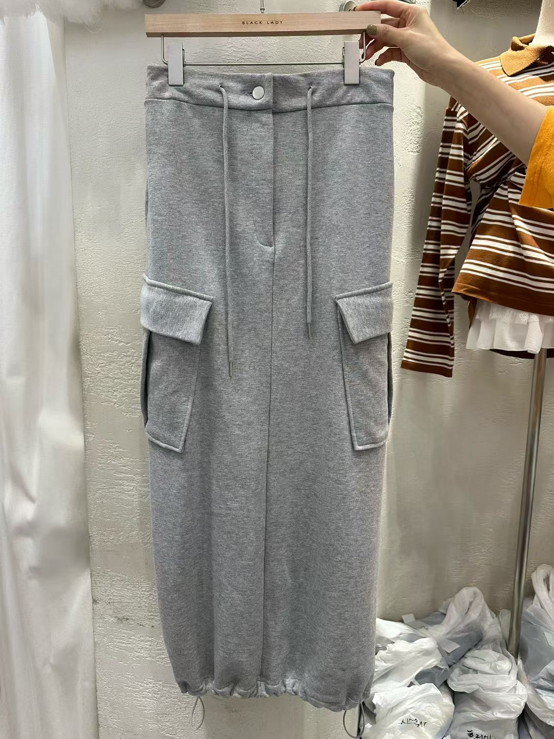 BLACK LADY東大門㊣實拍女士新品25秋冬人氣休閑職業時尚長裙BLACK LADY長裙圖色1