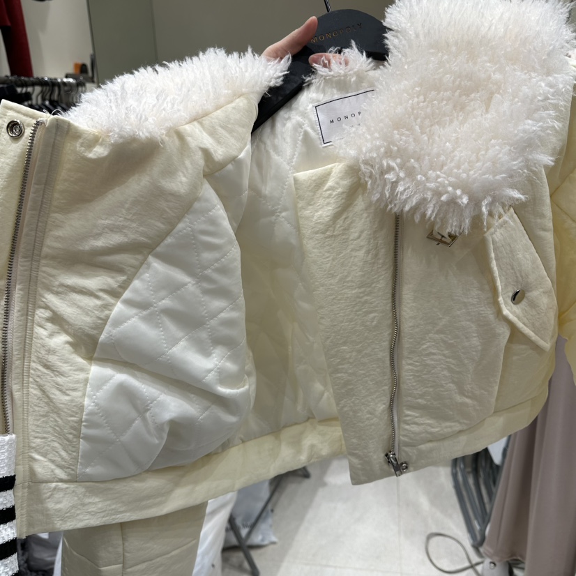 MONOPOLY東大門㊣實拍女士新品熱賣職業休閑短款棉服jp棉絨MONO_POLY短款棉服