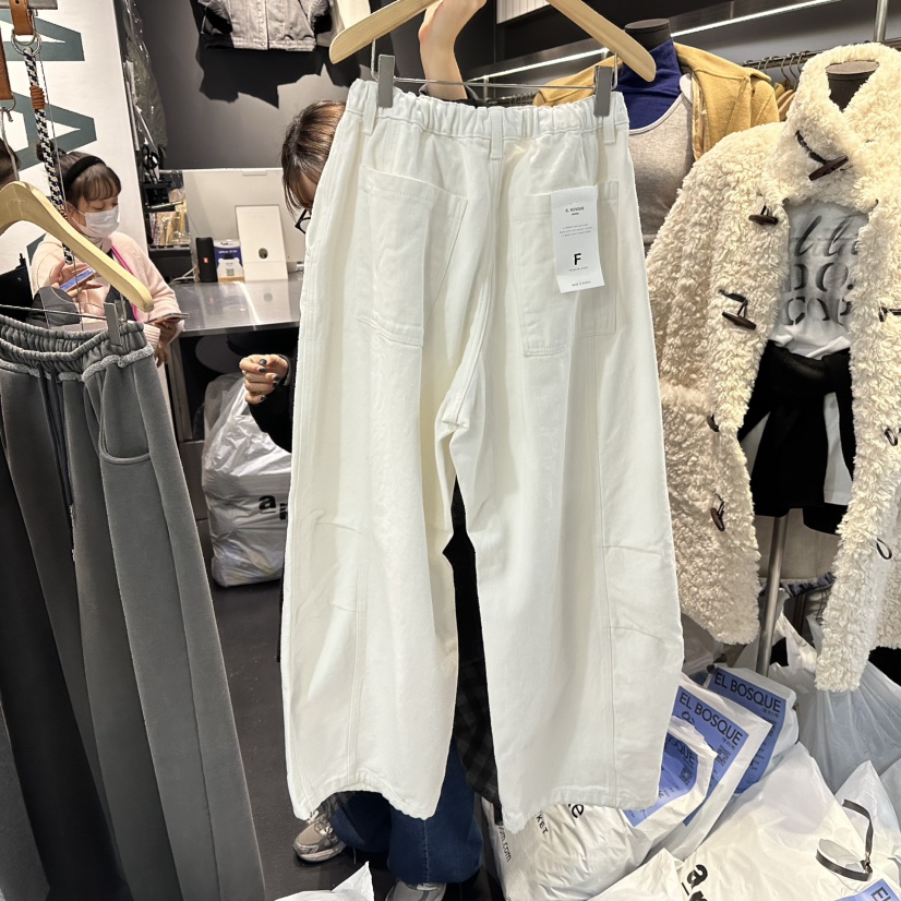 EL BOSQUE韓國代購㊣女士新品時尚人氣熱賣休閑褲羊毛燈籠EL BOSQUE休閑褲