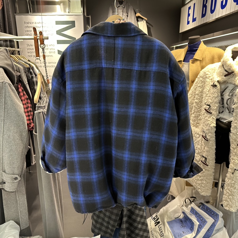 EL BOSQUE東大門㊣直郵女裝新款時尚夾克不含內搭加絨格紋EL BOSQUE夾克