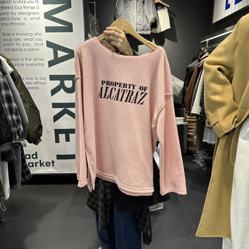 EL BOSQUE東大門㊣直郵女裝新品人氣熱賣休閑職業長袖T恤加絨EL BOSQUE長袖T恤圖色1