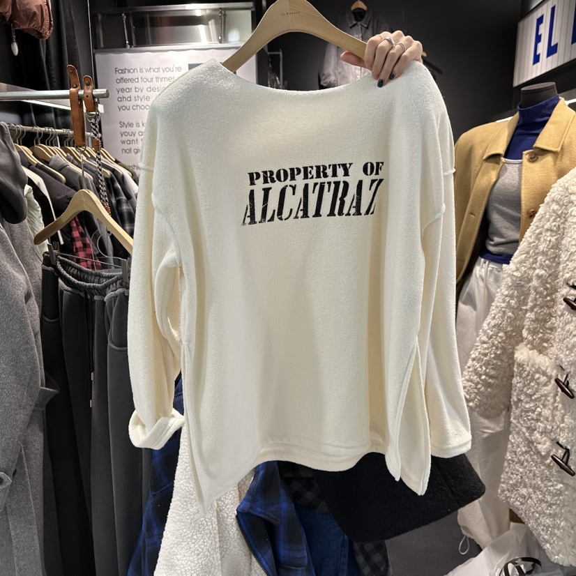 EL BOSQUE東大門㊣直郵女裝新品人氣熱賣休閑職業長袖T恤加絨EL BOSQUE長袖T恤圖色2