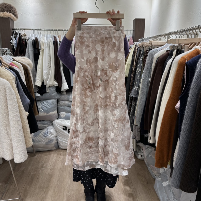 HANSUNGHYUN東大門㊣代購女裝新品人氣職業休閑推薦25秋冬長裙HANSUNGHYUN長裙圖色1