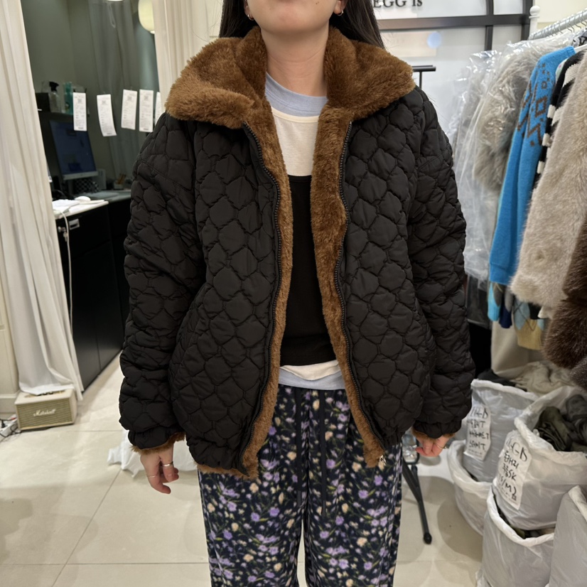 EGG IS東大門㊣直郵女裝新款推薦25秋冬熱賣短款棉服兩面穿EGG IS短款棉服圖色2