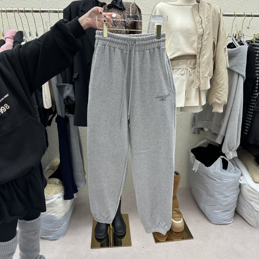 DRAWING東大門㊣實拍女裝新款人氣休閑25秋冬時尚休閑褲加絨DRAWING休閑褲圖色2