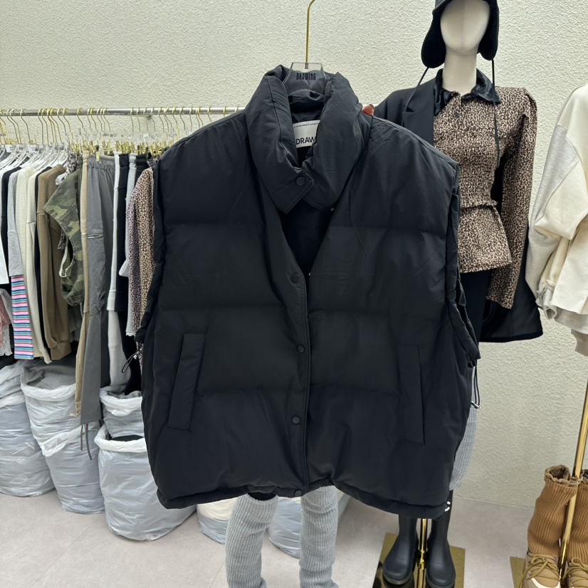 DRAWING東大門㊣直郵女裝新款休閑職業時尚熱賣推薦人氣馬甲絨DRAWING馬甲圖色3